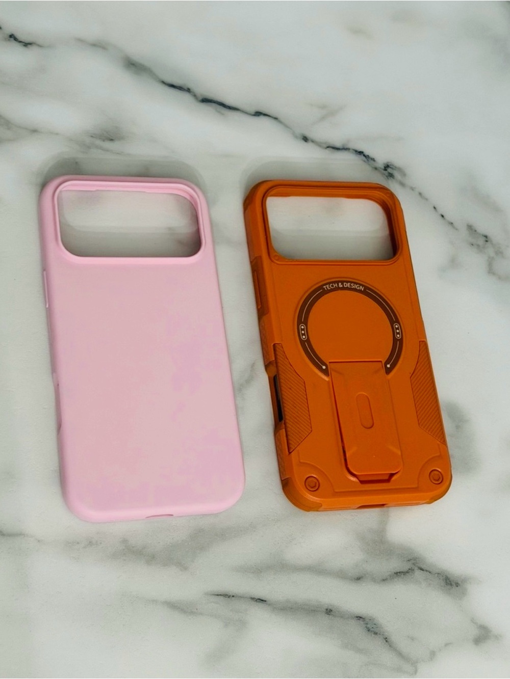 iPhone 17 Pro max Pink and Orange Protective Phone Case Duo - Universal Style - Picture 2 of 8